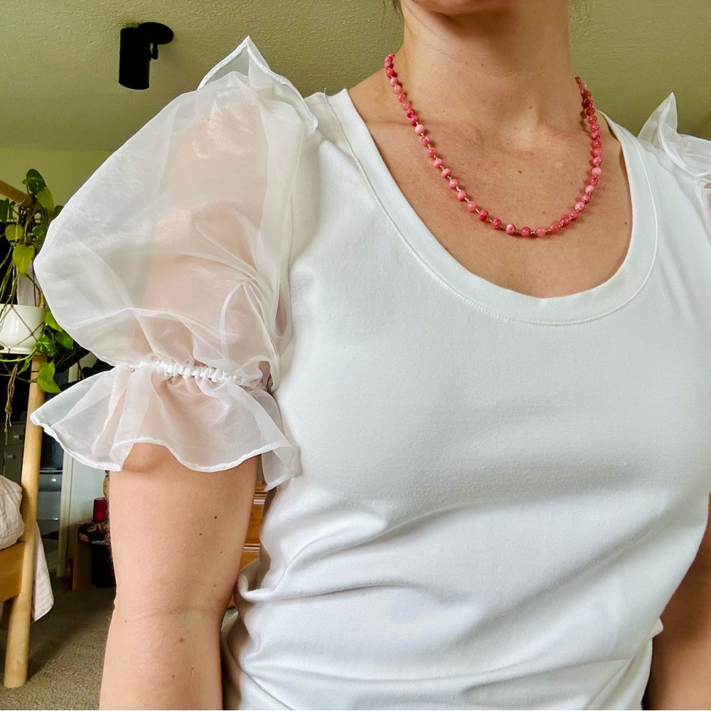 French Connection Puff Sleeve Top NWT
